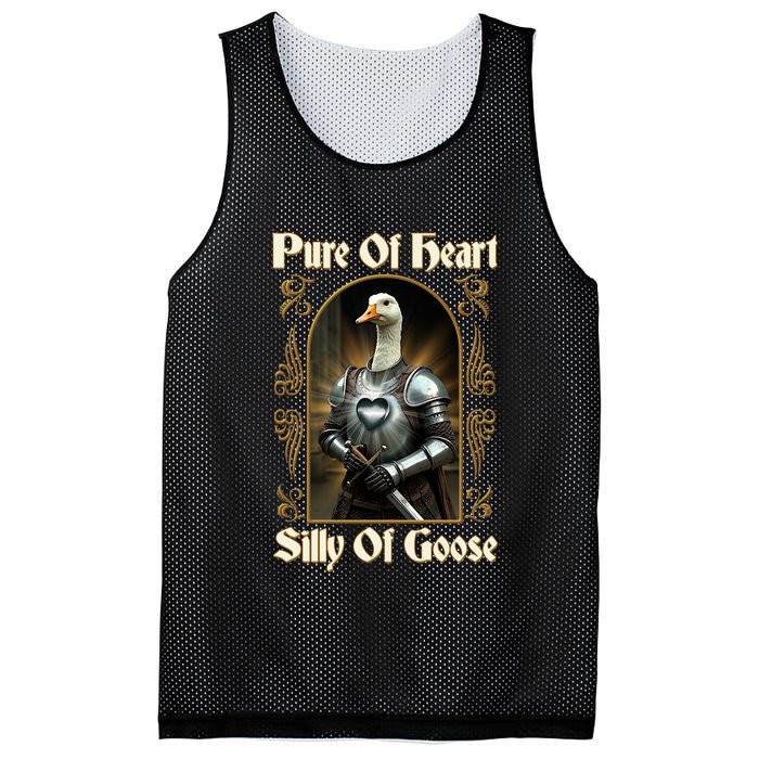 Funny Pure Of Heart Silly Of Goose Sir Goose In Knight Armor Mesh Reversible Basketball Jersey Tank