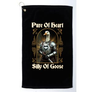 Funny Pure Of Heart Silly Of Goose Sir Goose In Knight Armor Platinum Collection Golf Towel