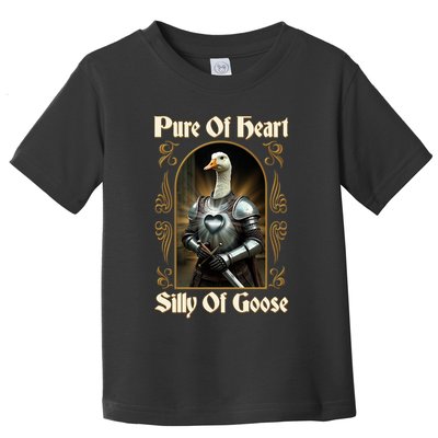 Funny Pure Of Heart Silly Of Goose Sir Goose In Knight Armor Toddler T-Shirt