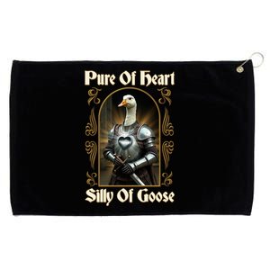 Funny Pure Of Heart Silly Of Goose Sir Goose In Knight Armor Grommeted Golf Towel