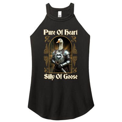 Funny Pure Of Heart Silly Of Goose Sir Goose In Knight Armor Women's Perfect Tri Rocker Tank