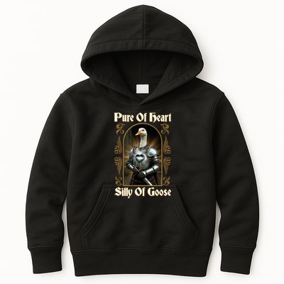 Funny Pure Of Heart Silly Of Goose Sir Goose In Knight Armor Kids Hoodie