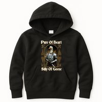 Funny Pure Of Heart Silly Of Goose Sir Goose In Knight Armor Kids Hoodie