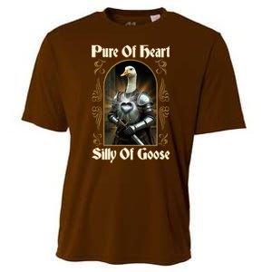 Funny Pure Of Heart Silly Of Goose Sir Goose In Knight Armor Cooling Performance Crew T-Shirt