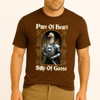 Funny Pure Of Heart Silly Of Goose Sir Goose In Knight Armor Performance Shirt