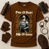 Funny Pure Of Heart Silly Of Goose Sir Goose In Knight Armor Performance Shirt
