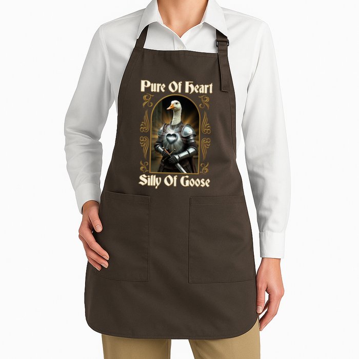 Funny Pure Of Heart Silly Of Goose Sir Goose In Knight Armor Apron