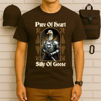 Funny Pure Of Heart Silly Of Goose Sir Goose In Knight Armor T-Shirt