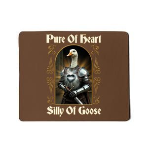 Funny Pure Of Heart Silly Of Goose Sir Goose In Knight Armor Mousepad