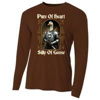 Funny Pure Of Heart Silly Of Goose Sir Goose In Knight Armor Cooling Performance Long Sleeve Crew