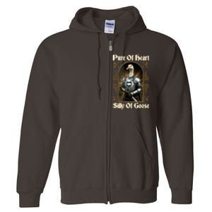 Funny Pure Of Heart Silly Of Goose Sir Goose In Knight Armor Full Zip Hoodie