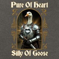 Funny Pure Of Heart Silly Of Goose Sir Goose In Knight Armor Cotton Canvas Backpack