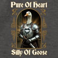 Funny Pure Of Heart Silly Of Goose Sir Goose In Knight Armor Vector Backpack