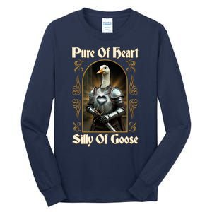 Funny Pure Of Heart Silly Of Goose Sir Goose In Knight Armor Tall Long Sleeve T-Shirt