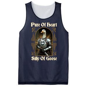 Funny Pure Of Heart Silly Of Goose Sir Goose In Knight Armor Mesh Reversible Basketball Jersey Tank