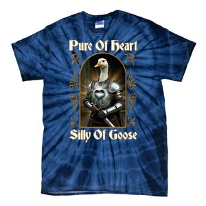 Funny Pure Of Heart Silly Of Goose Sir Goose In Knight Armor Tie-Dye T-Shirt