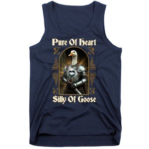 Funny Pure Of Heart Silly Of Goose Sir Goose In Knight Armor Tank Top