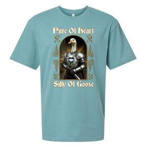 Funny Pure Of Heart Silly Of Goose Sir Goose In Knight Armor Sueded Cloud Jersey T-Shirt