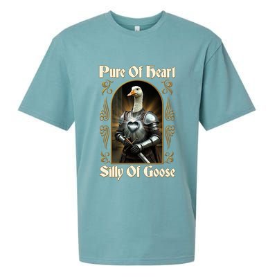 Funny Pure Of Heart Silly Of Goose Sir Goose In Knight Armor Sueded Cloud Jersey T-Shirt