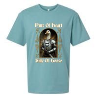 Funny Pure Of Heart Silly Of Goose Sir Goose In Knight Armor Sueded Cloud Jersey T-Shirt
