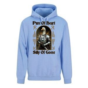 Funny Pure Of Heart Silly Of Goose Sir Goose In Knight Armor Unisex Surf Hoodie