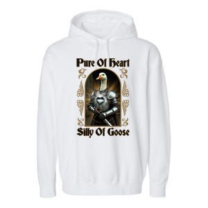 Funny Pure Of Heart Silly Of Goose Sir Goose In Knight Armor Garment-Dyed Fleece Hoodie