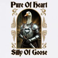 Funny Pure Of Heart Silly Of Goose Sir Goose In Knight Armor Garment-Dyed Sweatshirt