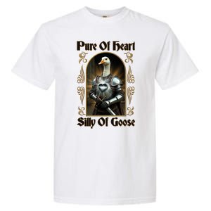 Funny Pure Of Heart Silly Of Goose Sir Goose In Knight Armor Garment-Dyed Heavyweight T-Shirt