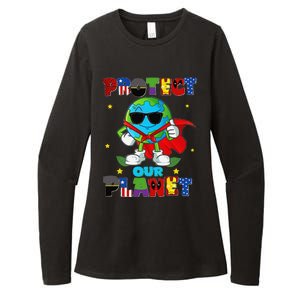 Funny Protect Our Planet Cute Earthday Teacher Cute Womens CVC Long Sleeve Shirt