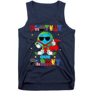 Funny Protect Our Planet Cute Earthday Teacher Cute Tank Top