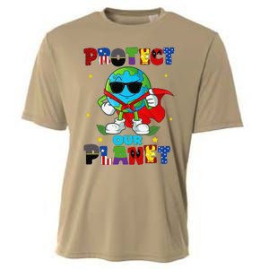 Funny Protect Our Planet Cute Earthday Teacher Cute Cooling Performance Crew T-Shirt