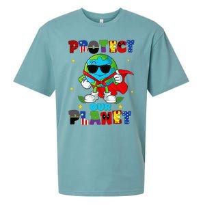 Funny Protect Our Planet Cute Earthday Teacher Cute Sueded Cloud Jersey T-Shirt