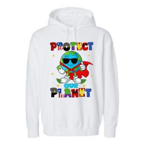 Funny Protect Our Planet Cute Earthday Teacher Cute Garment-Dyed Fleece Hoodie