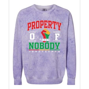 Freedom Property Of Nobody Juneteenth Black History 1865 Colorblast Crewneck Sweatshirt