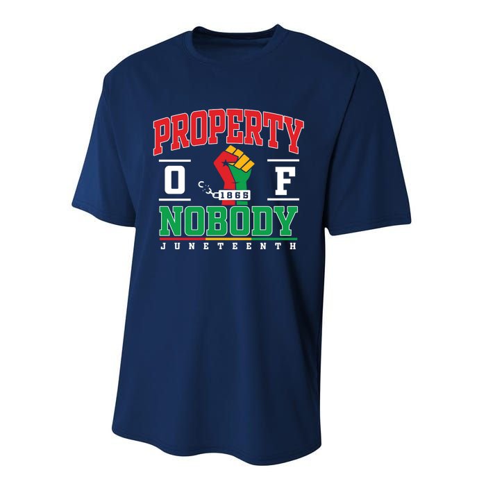 Freedom Property Of Nobody Juneteenth Black History 1865 Performance Sprint T-Shirt