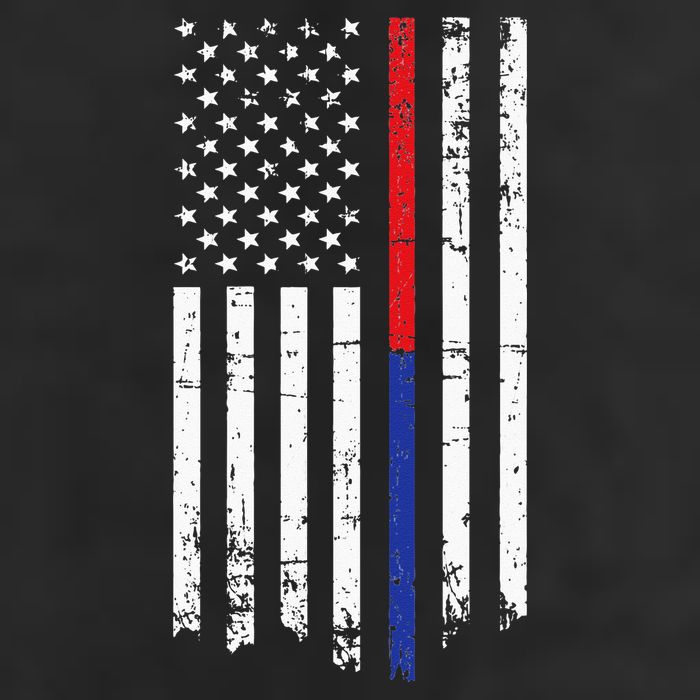 Firefighter Police Officer Red & Blue Line Flag Adult Drive Performance Visor