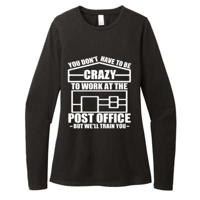 Funny Post Office Worker Crazy Postal Worker Mailman Cool Gift Womens CVC Long Sleeve Shirt