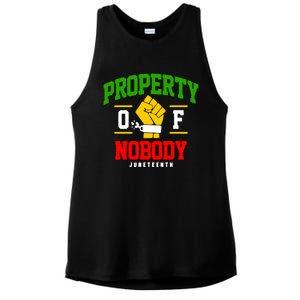 Funny Property Of Nobody Juneteenth 1865 Ladies PosiCharge Tri-Blend Wicking Tank