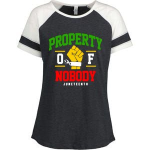 Funny Property Of Nobody Juneteenth 1865 Enza Ladies Jersey Colorblock Tee