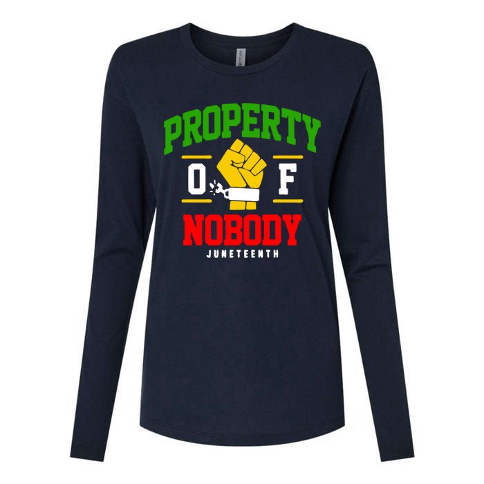 Funny Property Of Nobody Juneteenth 1865 Womens Cotton Relaxed Long Sleeve T-Shirt