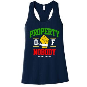 Funny Property Of Nobody Juneteenth 1865 Women's Racerback Tank