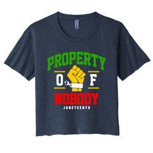 Funny Property Of Nobody Juneteenth 1865 Women's Crop Top Tee