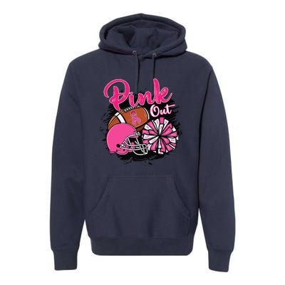 Football P.Ink Out Breast Cancer Awareness Game Day Gift Premium Hoodie