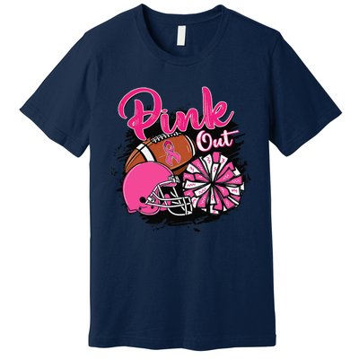 Football P.Ink Out Breast Cancer Awareness Game Day Gift Premium T-Shirt