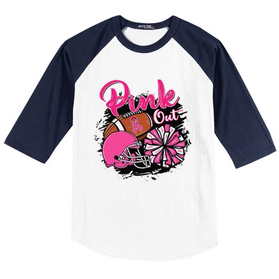 Football P.Ink Out Breast Cancer Awareness Game Day Gift Baseball Sleeve Shirt