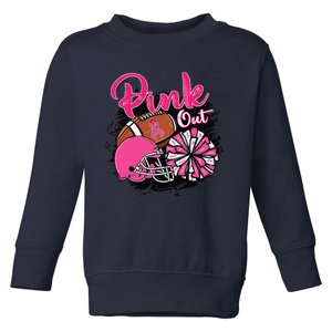 Football P.Ink Out Breast Cancer Awareness Game Day Gift Toddler Sweatshirt