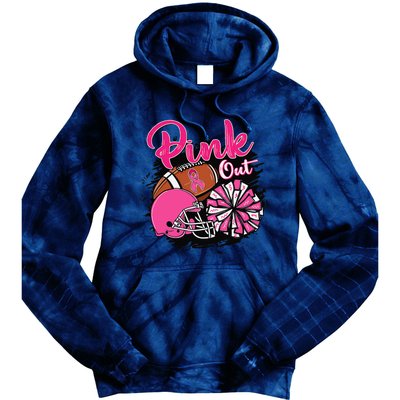 Football P.Ink Out Breast Cancer Awareness Game Day Gift Tie Dye Hoodie