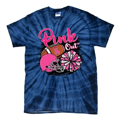 Football P.Ink Out Breast Cancer Awareness Game Day Gift Tie-Dye T-Shirt