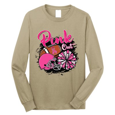 Football P.Ink Out Breast Cancer Awareness Game Day Gift Long Sleeve Shirt