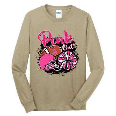 Football P.Ink Out Breast Cancer Awareness Game Day Gift Tall Long Sleeve T-Shirt